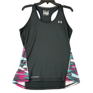 Under Armour Women‎ L Coldblack Heatgear Racerback Tank Semi Fitted Performance